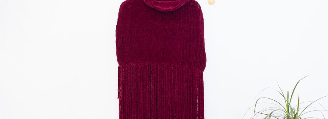 Poncho lana terciopelo