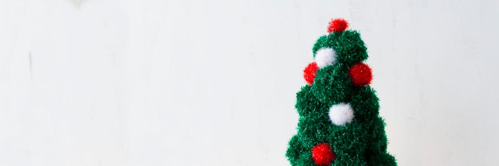 Árbol Navidad con pompones