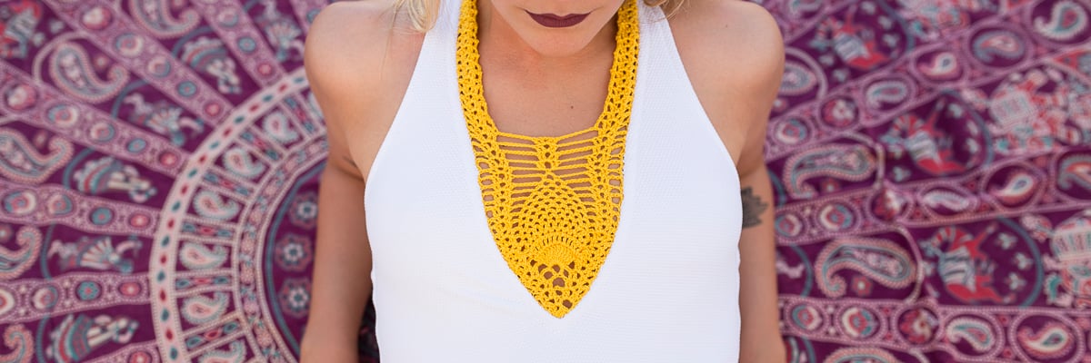 Escote de crochet para bañador