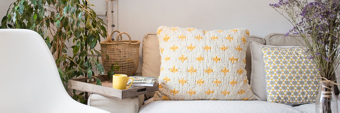 Cojín lana de terciopelo