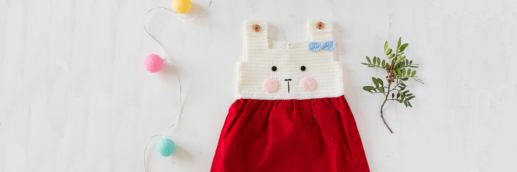 Vestido infantil cuerpo crochet