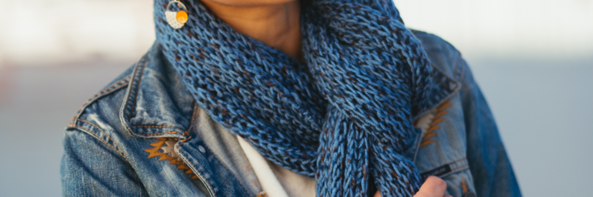 Bufanda punto inglés