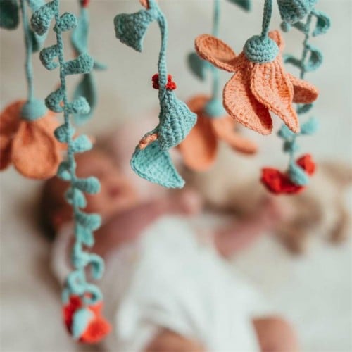 KIT MÓVIL DE CUNA FLOWERS por Gallimelmas (VK081)