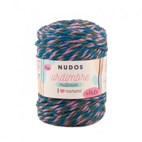 RUBI NUDOS URDIMBRE MULTICOLOR 500g. (VHA33)