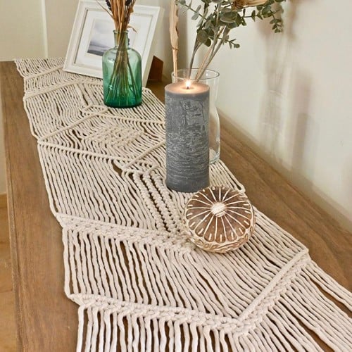 PATRÓN GRATUITO Y MATERIALES CAMINO DE MESA MULTIUSOS BOHO (VP018)