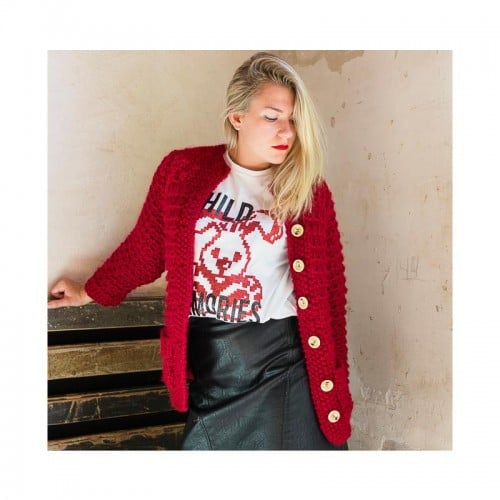 PATRÓN GRATUITO Y MATERIALES CARDIGAN OVERSIZE (VP024)