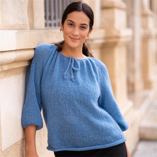 KIT BLUSA ESPERANZA_por Beagle Knits (VK108LXL),TEJIDA EN TOP DOWN