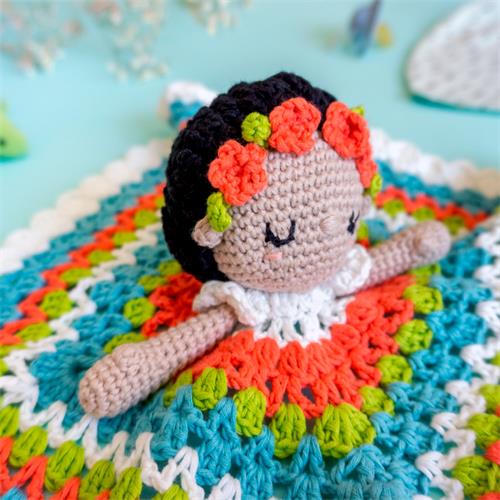 KIT MANTA APEGO ACAPULCO . Patrón diseñado por GALLIMELMAS (VK046),Manta apego granny square y punto piña.