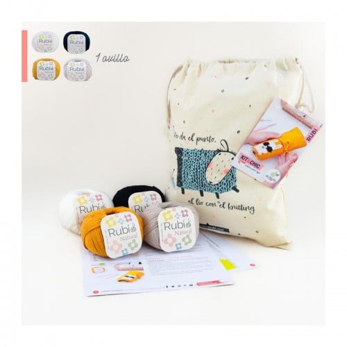 KIT ESTUCHE GUARDA AGUJAS KNIT LIKE A BOSS por Gallimelmas (VK065)