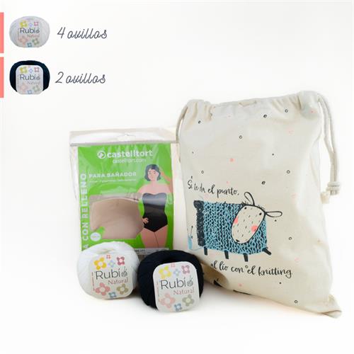 KIT CORSET ROCK STAR por Knitting Sheep talla M (VK082M),Top corset ganchillo talla M