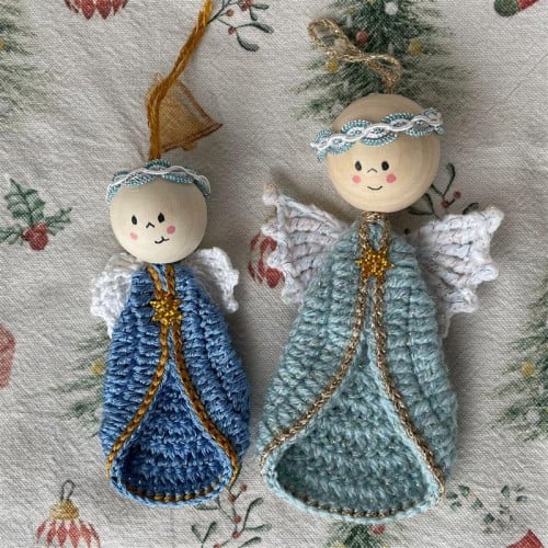 KIT SOLIDARIO 5 ANGELITOS NAVIDEÑOS_A BENEFICIO ONG ACOES (VK110)