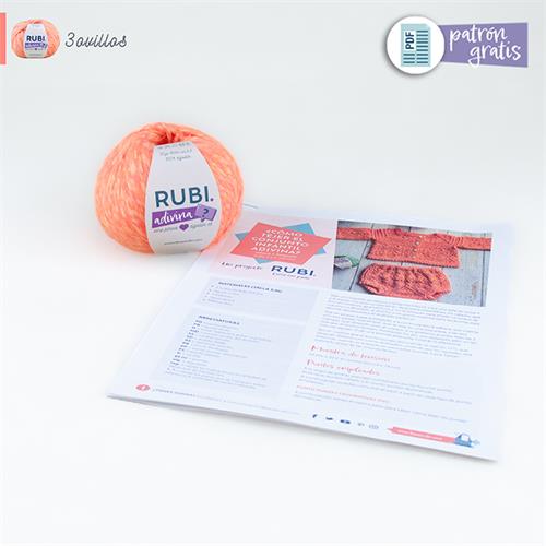 PATRÓN GRATUITO Y MATERIALES CONJUNTO INFANTIL ADIVINA (VP034),TEJIDO A DOS AGUJAS