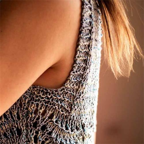 PATRÓN GRATUITO Y MATERIALES TOP EDÉN (VP037),TEJIDO A DOS AGUJAS