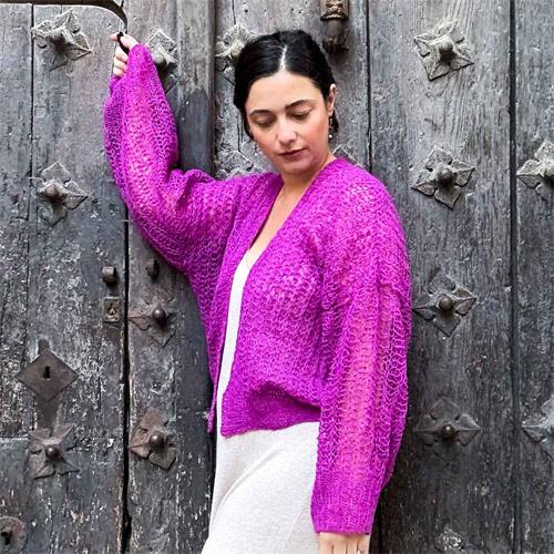 KIT CARDIGAN GADEA_El Club de la Calceta (VK112LXL),JERSEY ABIERTO TEJIDO A DOS AGUJAS