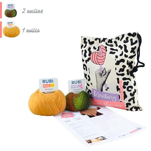 KIT CHAL TIPPET_por Hilokune (VK113),TEJIDO A DOS AGUJAS