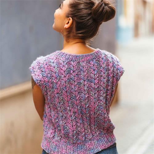 KIT CHALECO TEMPESTAD (VK115),TEJIDO A DOS AGUJAS