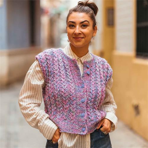 KIT CHALECO TEMPESTAD (VK115),TEJIDO A DOS AGUJAS