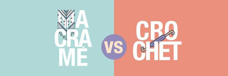 Macramé vs crochet colección para nudos y ganchillo