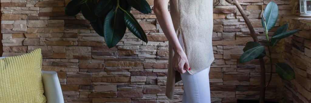 Chaleco con largo desigual