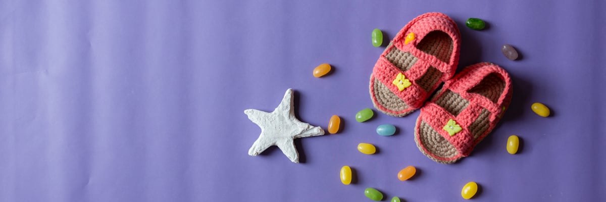 Sandalias bebe de crochet