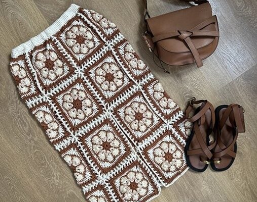 Falda Granny crochet: patrón completo paso a paso