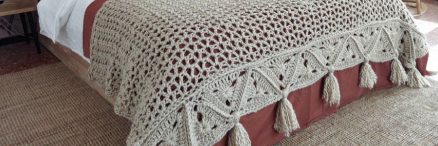 Tejer manta de pie de cama